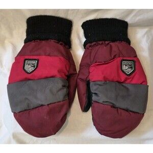Hestra Ski Mittens Gloves Winter Sports Red Striped Size 7 Snowboard Outdoor